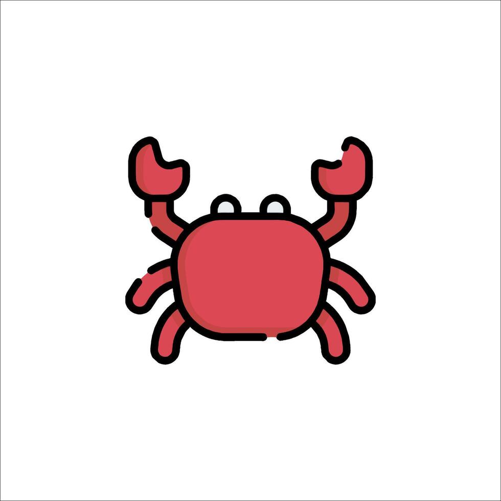 A crab icon on a white background vector
