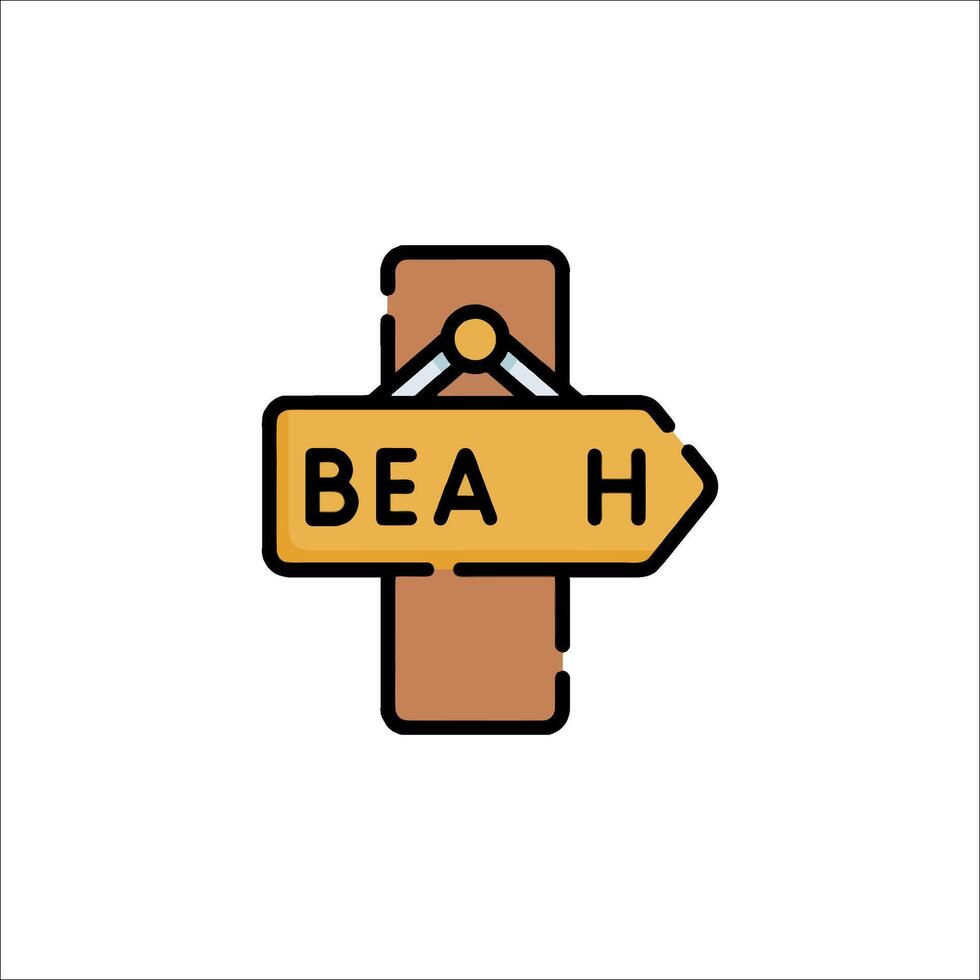 Beach h - sign illustration vector