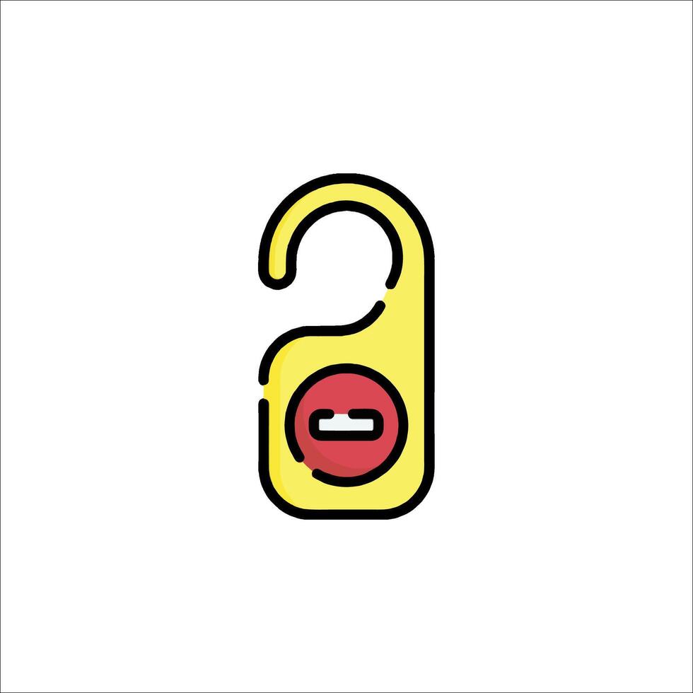 A yellow lock with a red button on it vector