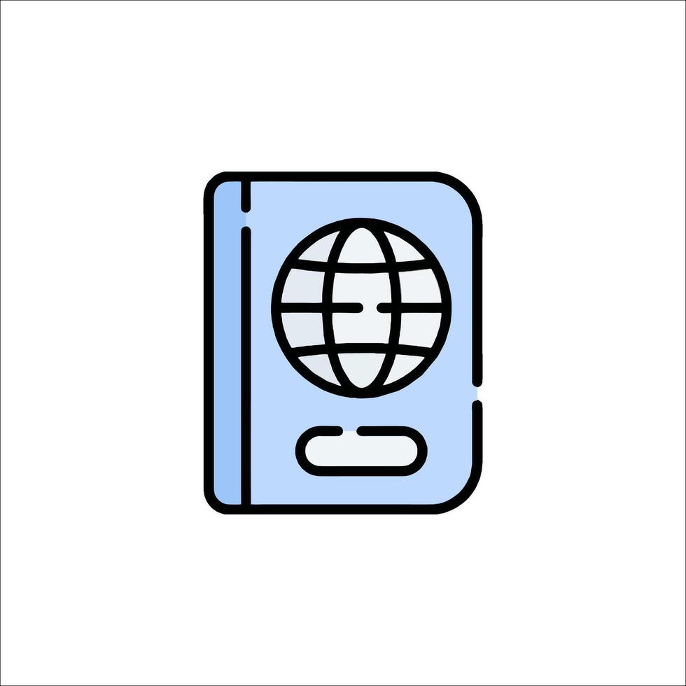 A globe icon on a book with a globe inside vector