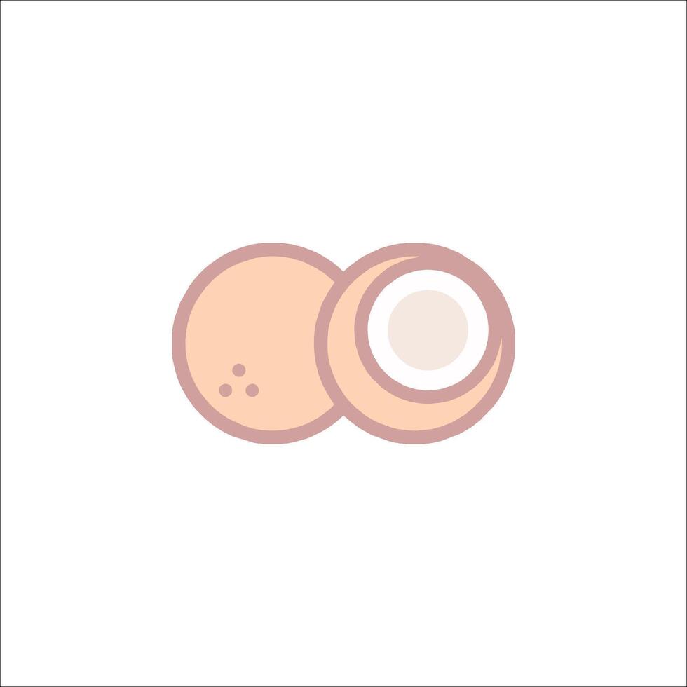A pair of eggs on a white background vector