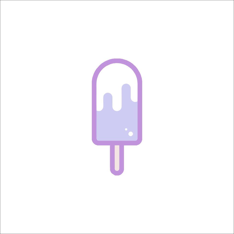 Ice cream icon with purple and white background vector