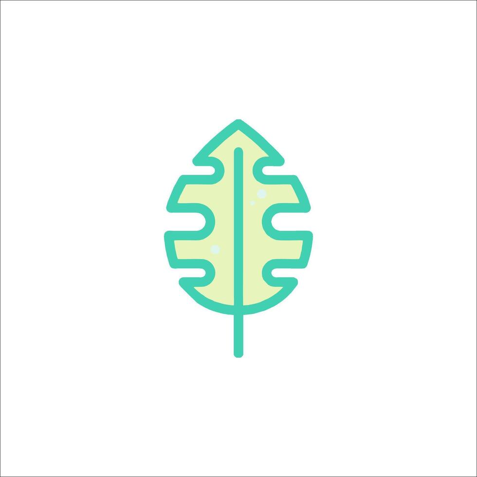 A green leaf icon on a white background vector