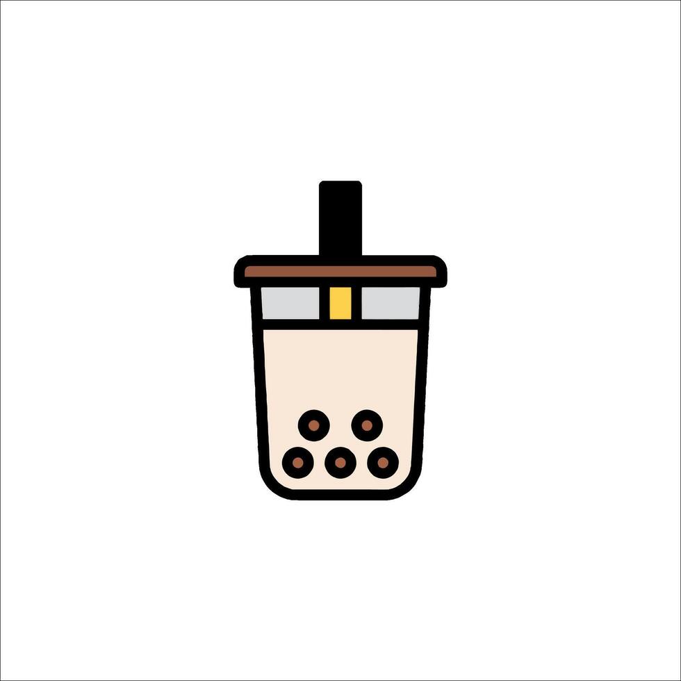 Boba tea icon illustration vector