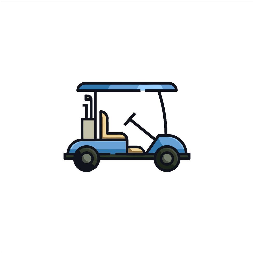 Golf cart icon vector