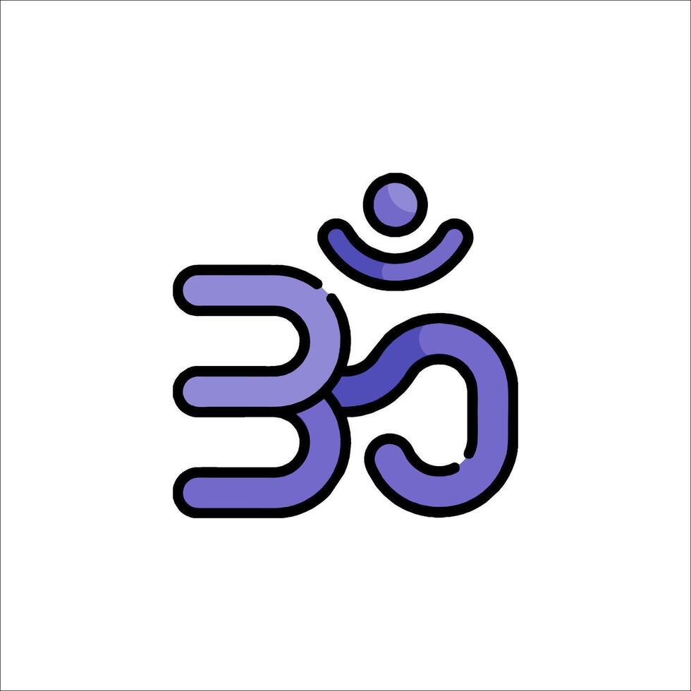Om symbol icon illustration vector