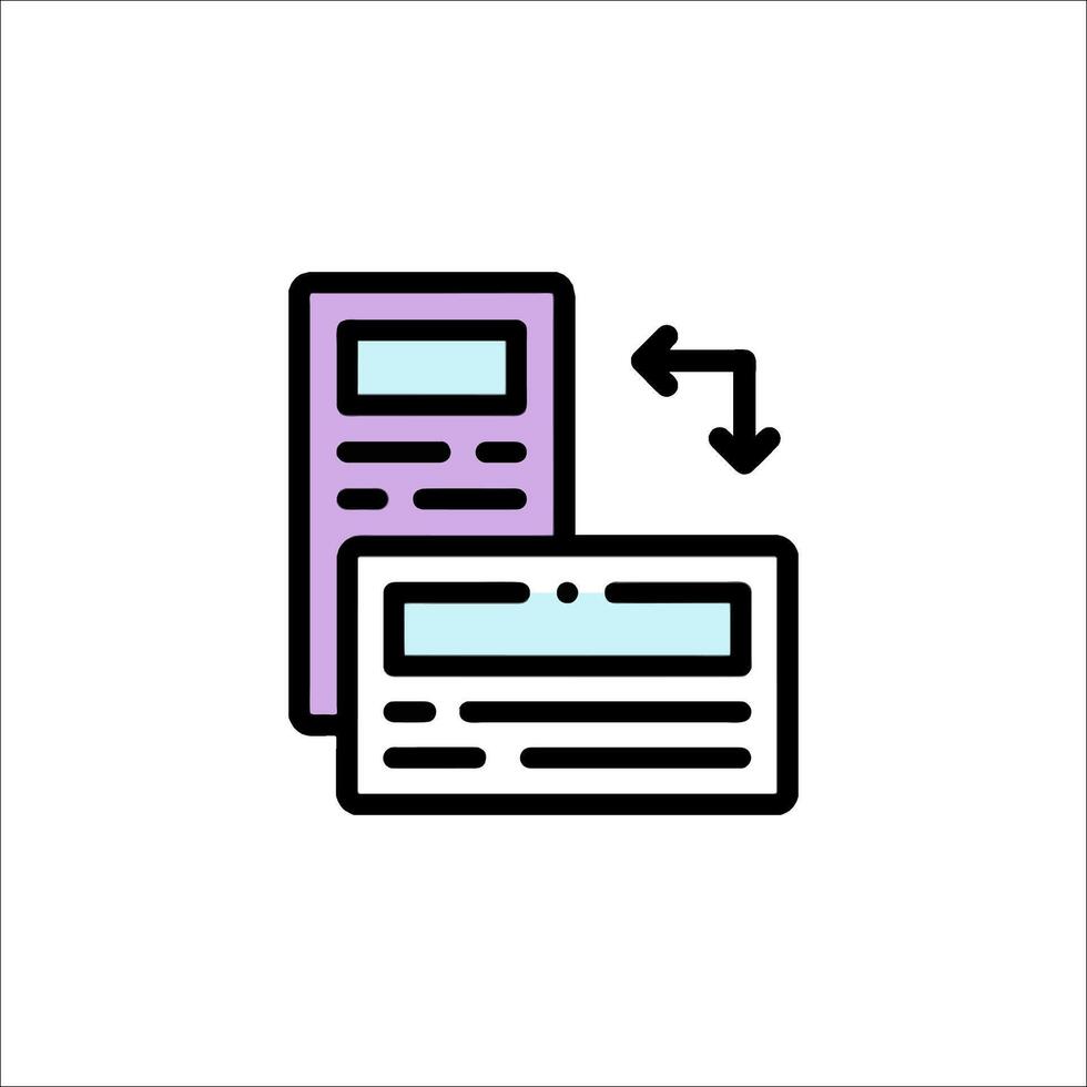 A computer with a mouse and a keyboard icon vector