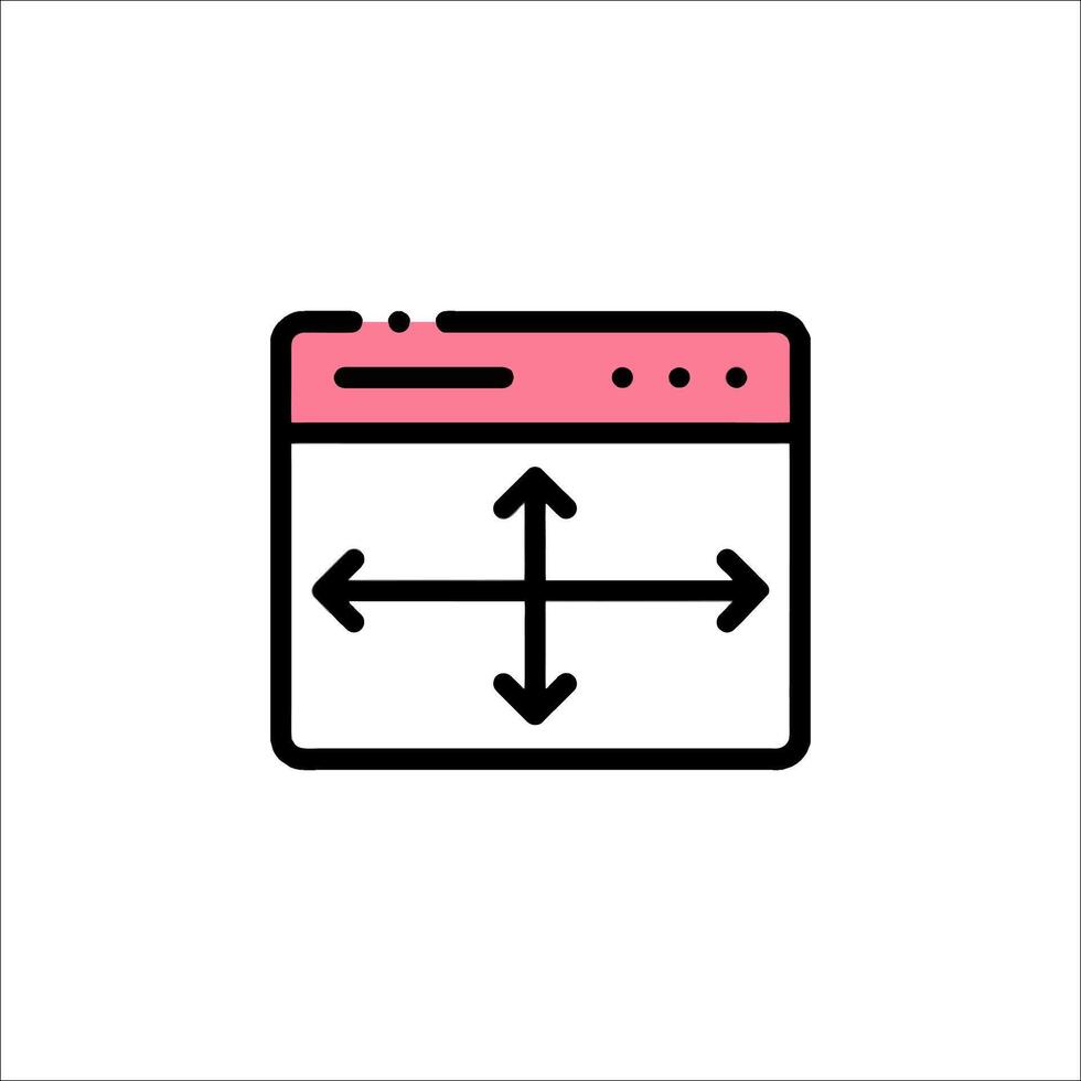 A web page with arrows pointing in different directions vector