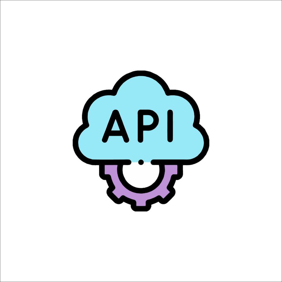 Api cloud computing vector