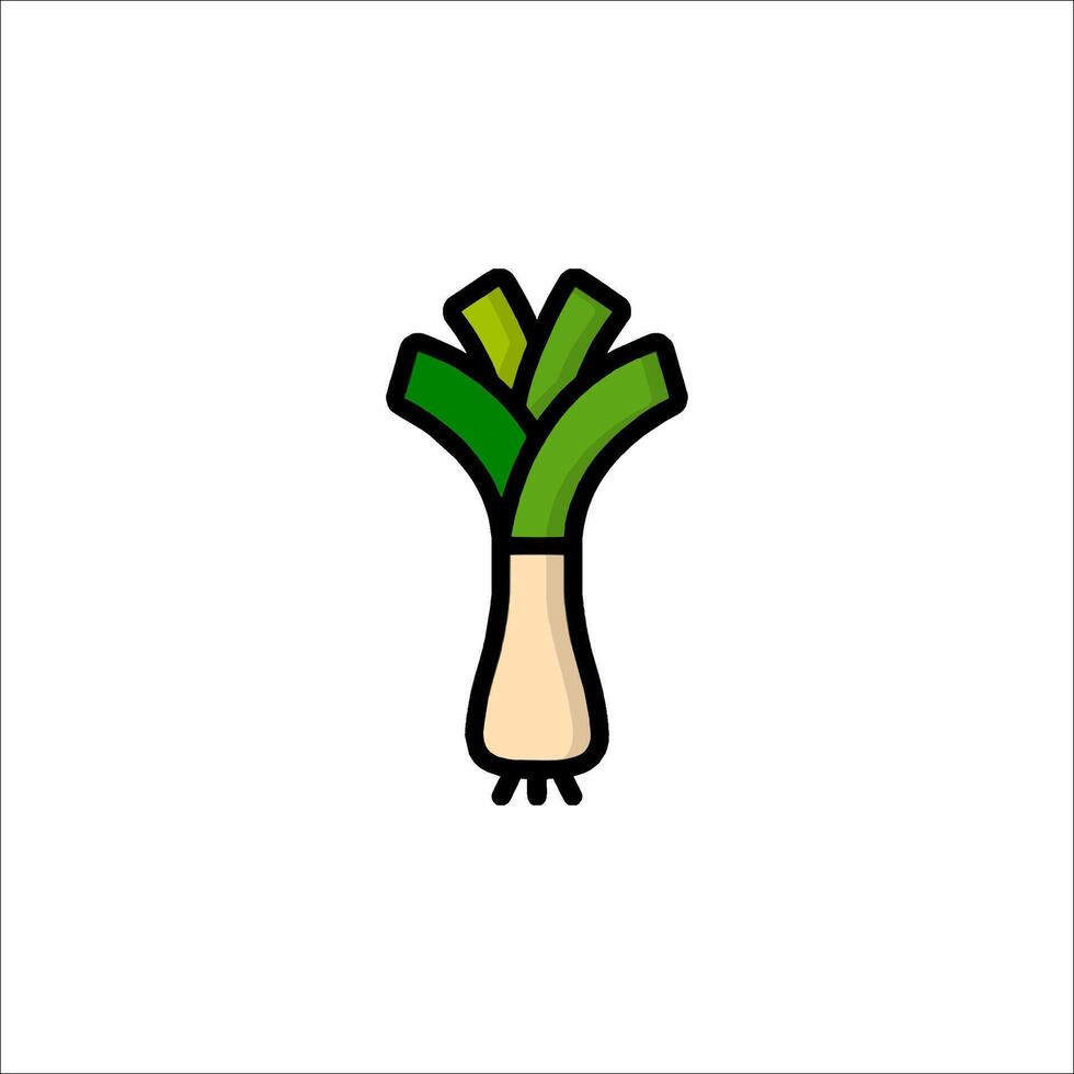 A green onion icon on a white background vector