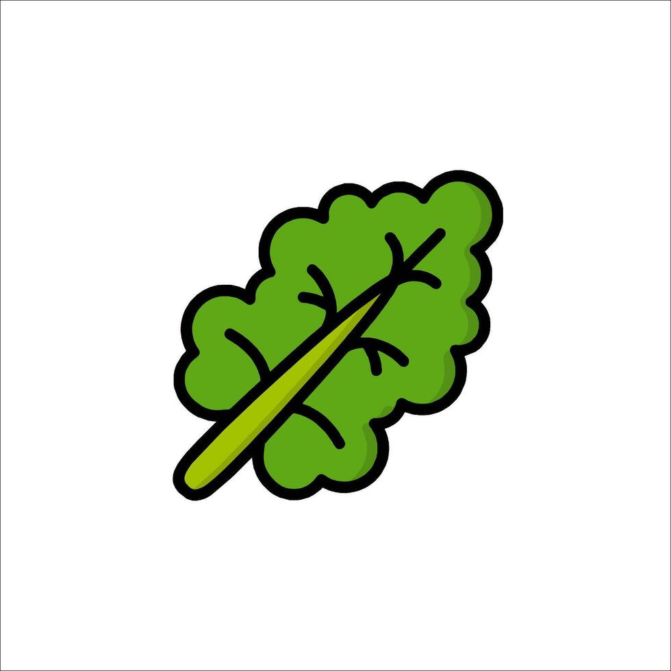 A green leaf icon on a white background vector