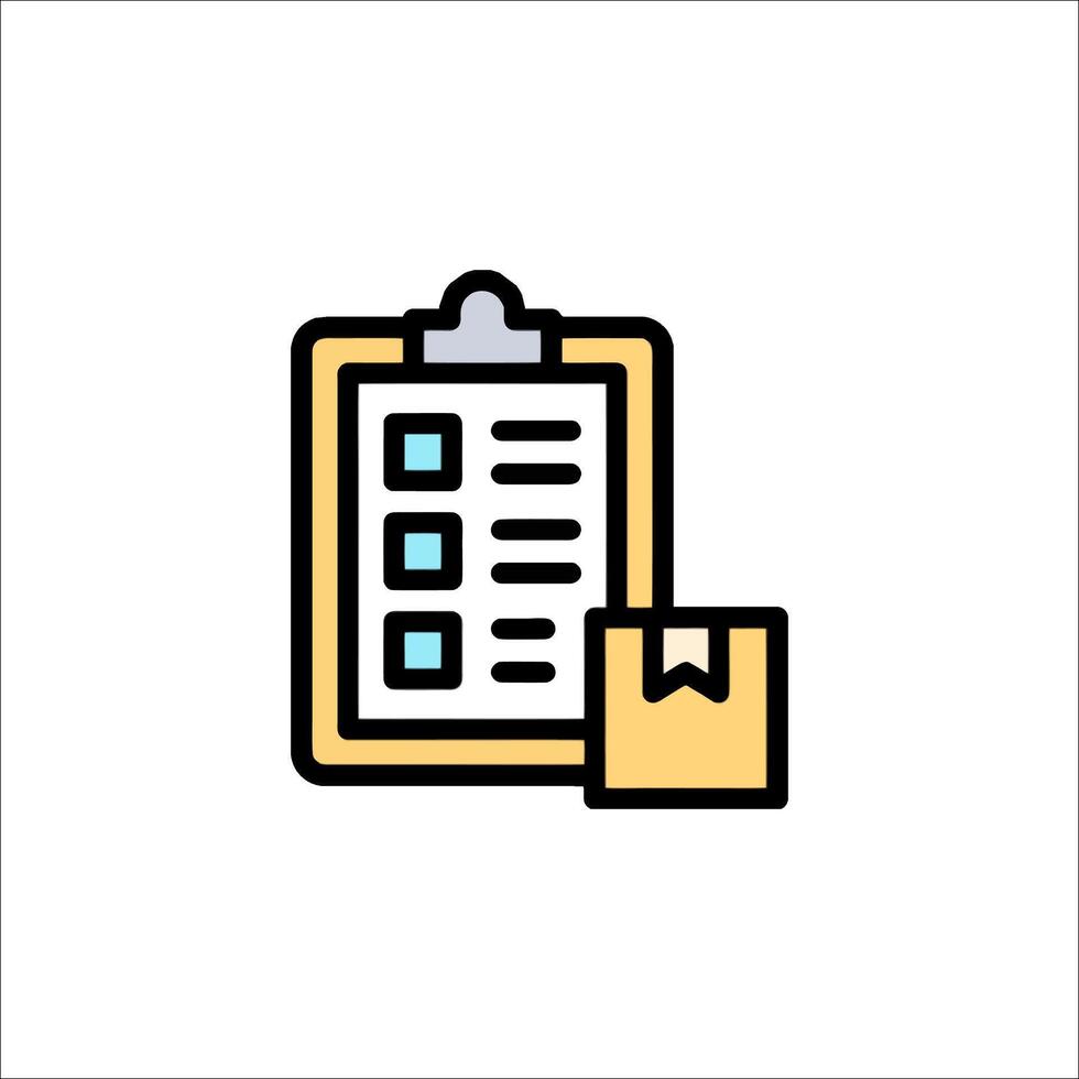 A clipboard with a checkbox and a paper vector