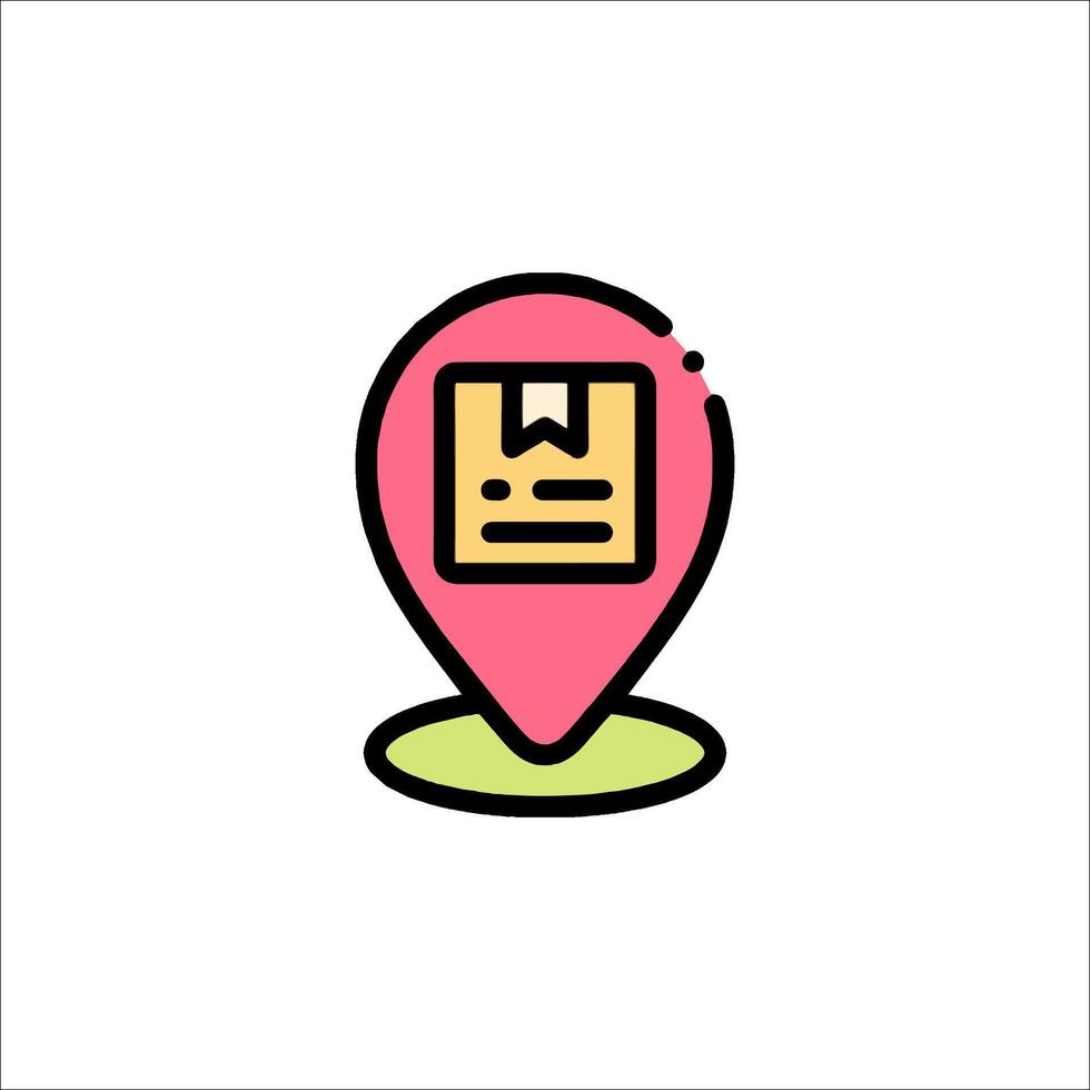 A location marker with a book in it vector