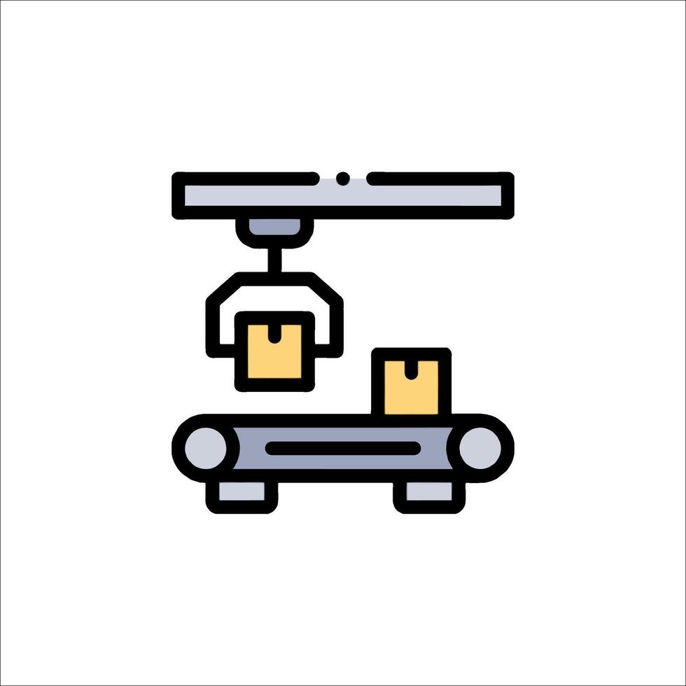 A flat icon of a machine with a piece of paper on it vector