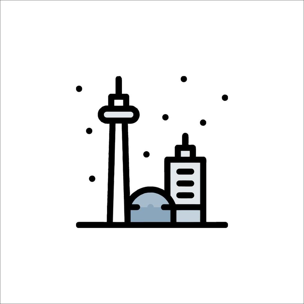 Toronto skyline icon illustration vector
