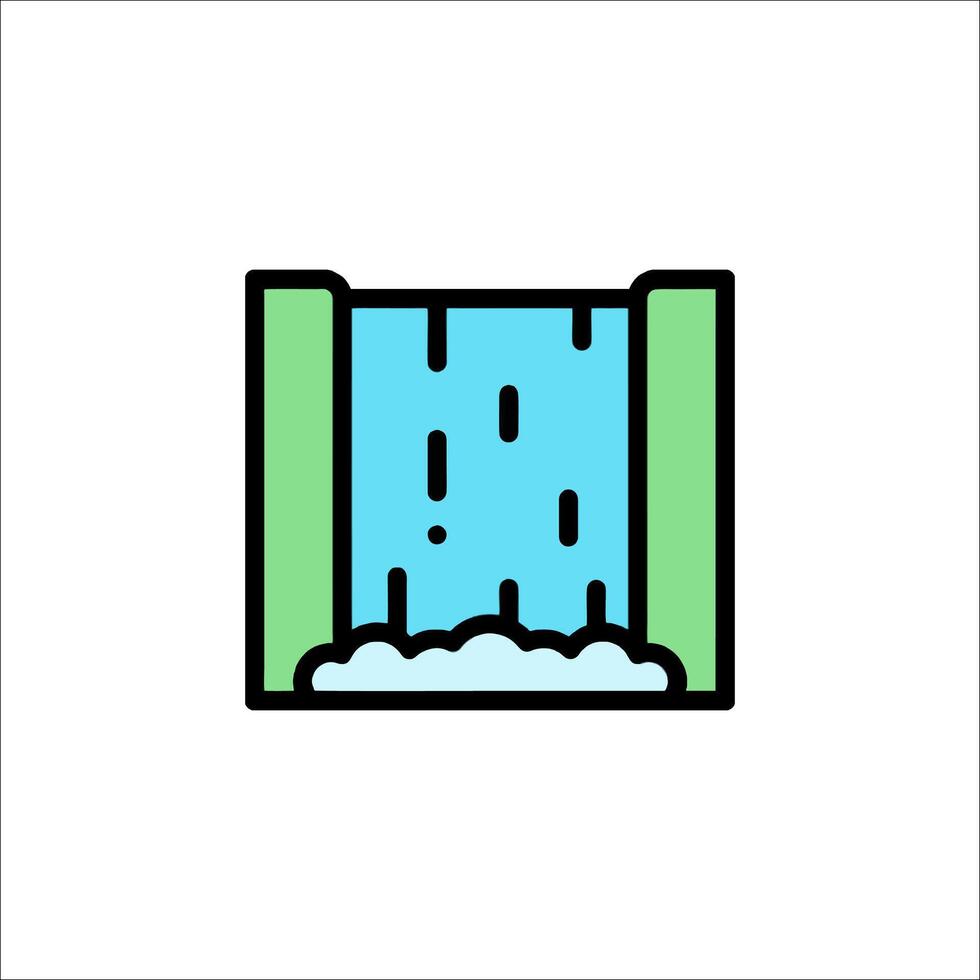Waterfall icon illustration vector
