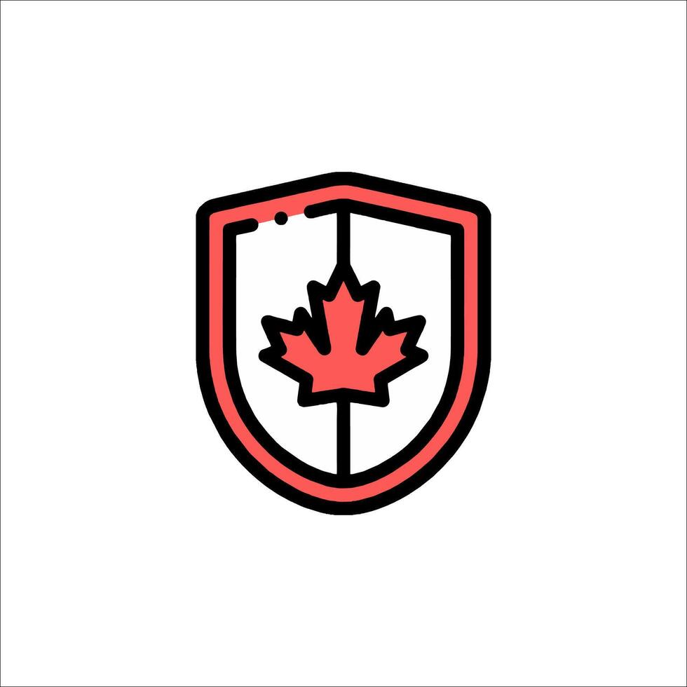 Canada shield logo design vector