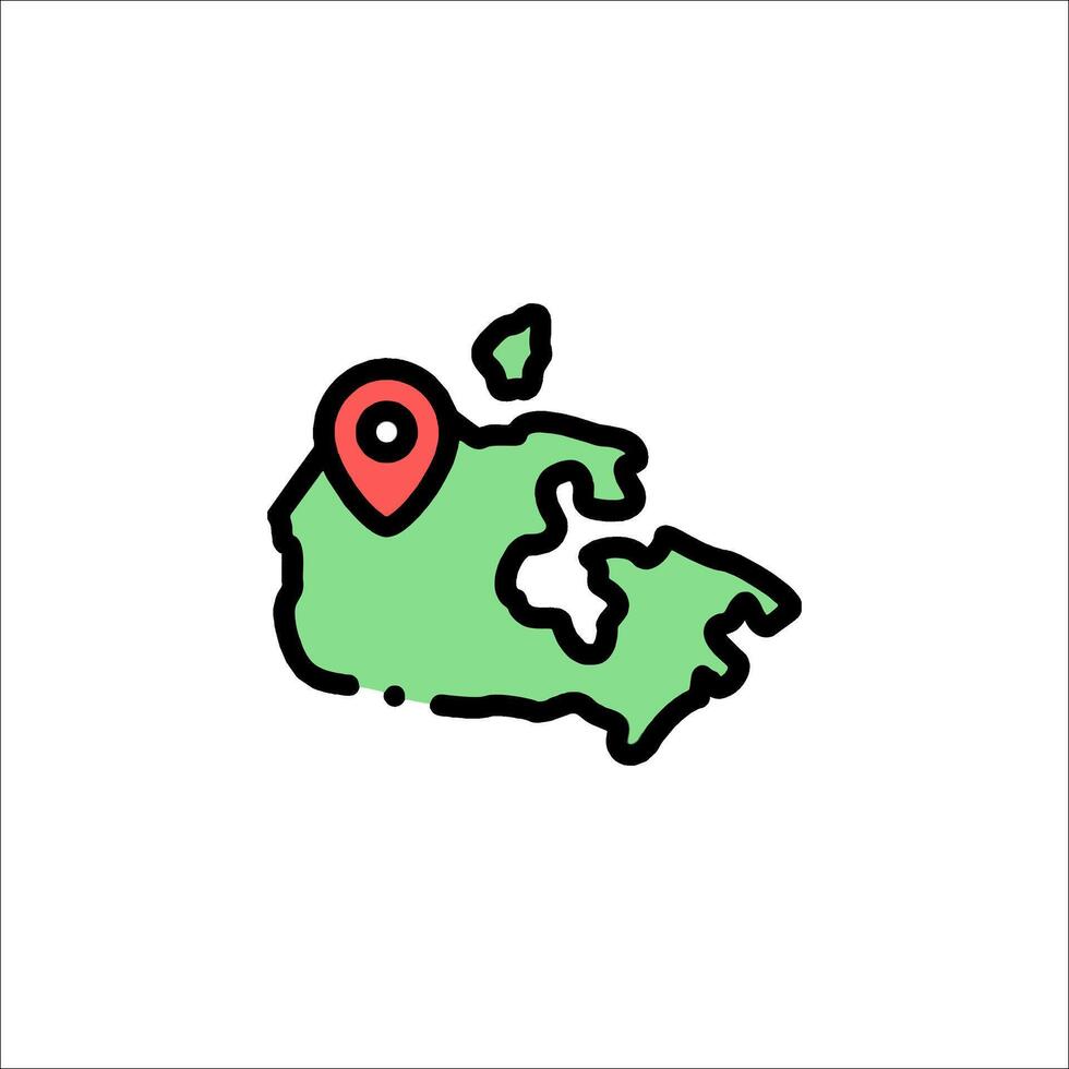 Map icon of the island of guam vector