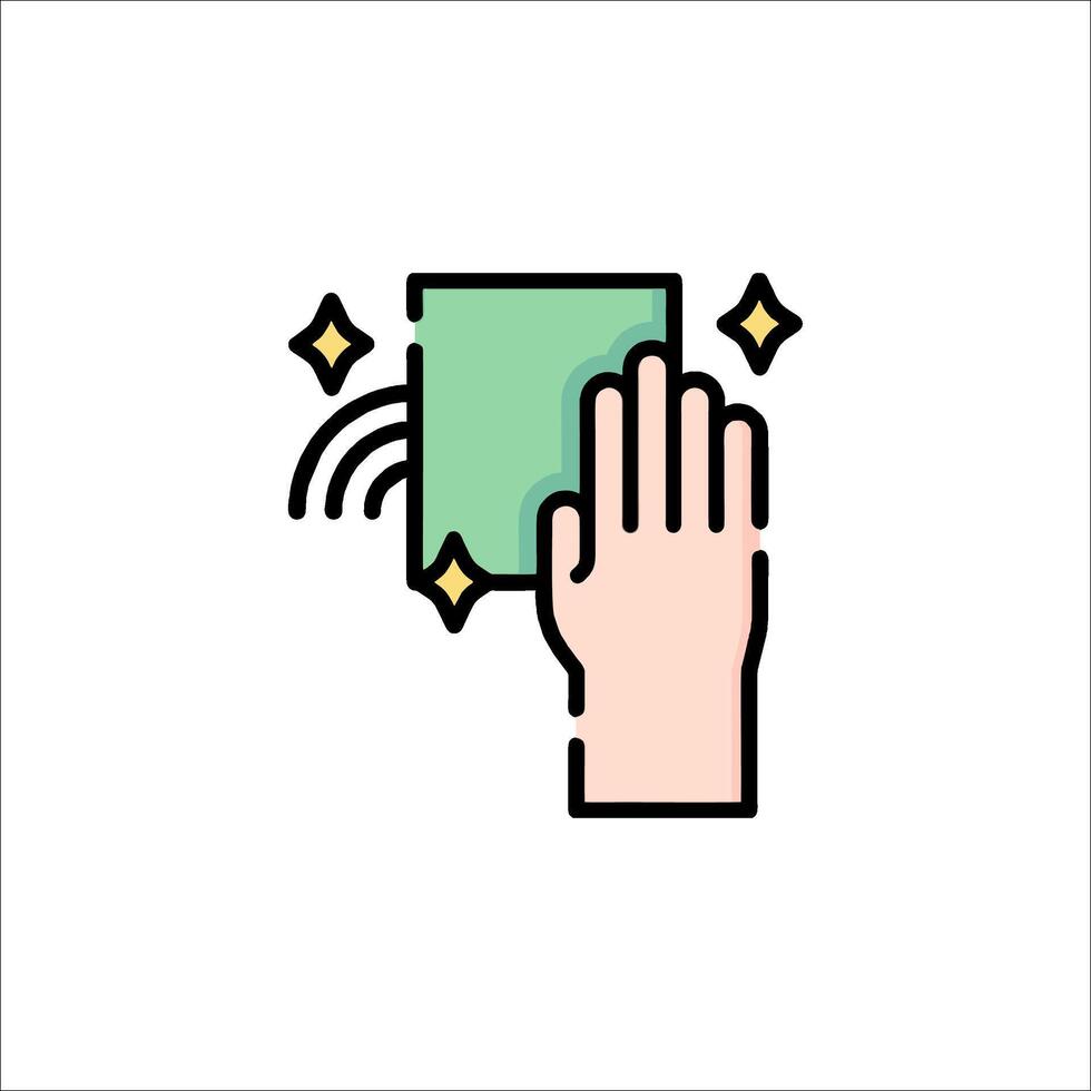 A hand holding a book icon vector