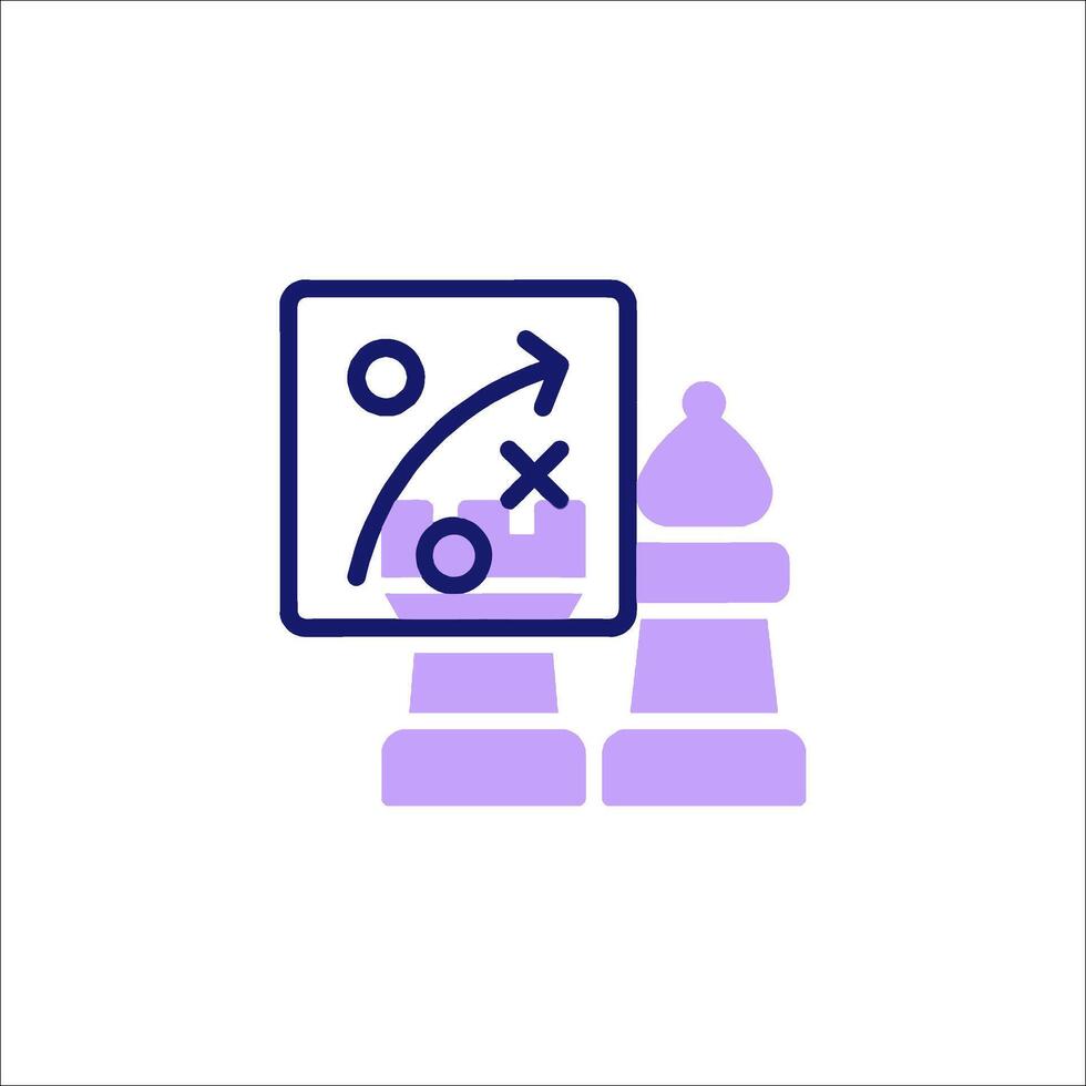 A chess board with a square icon vector