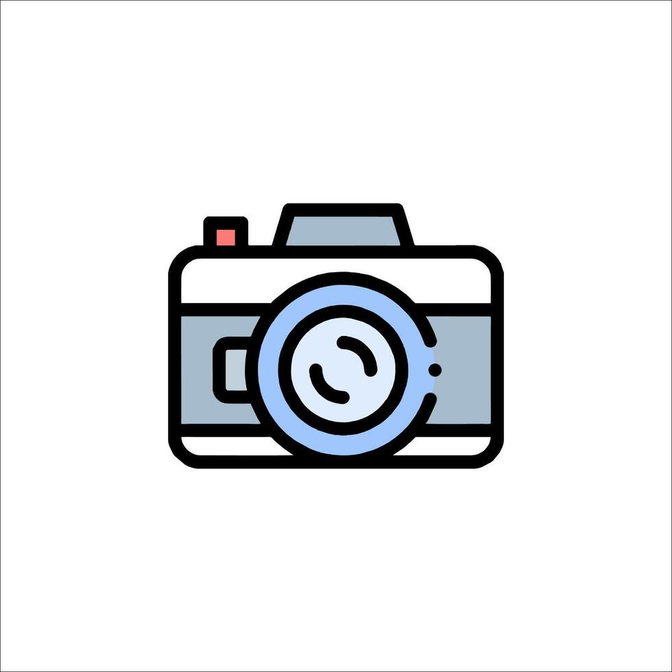 A camera icon on a white background vector