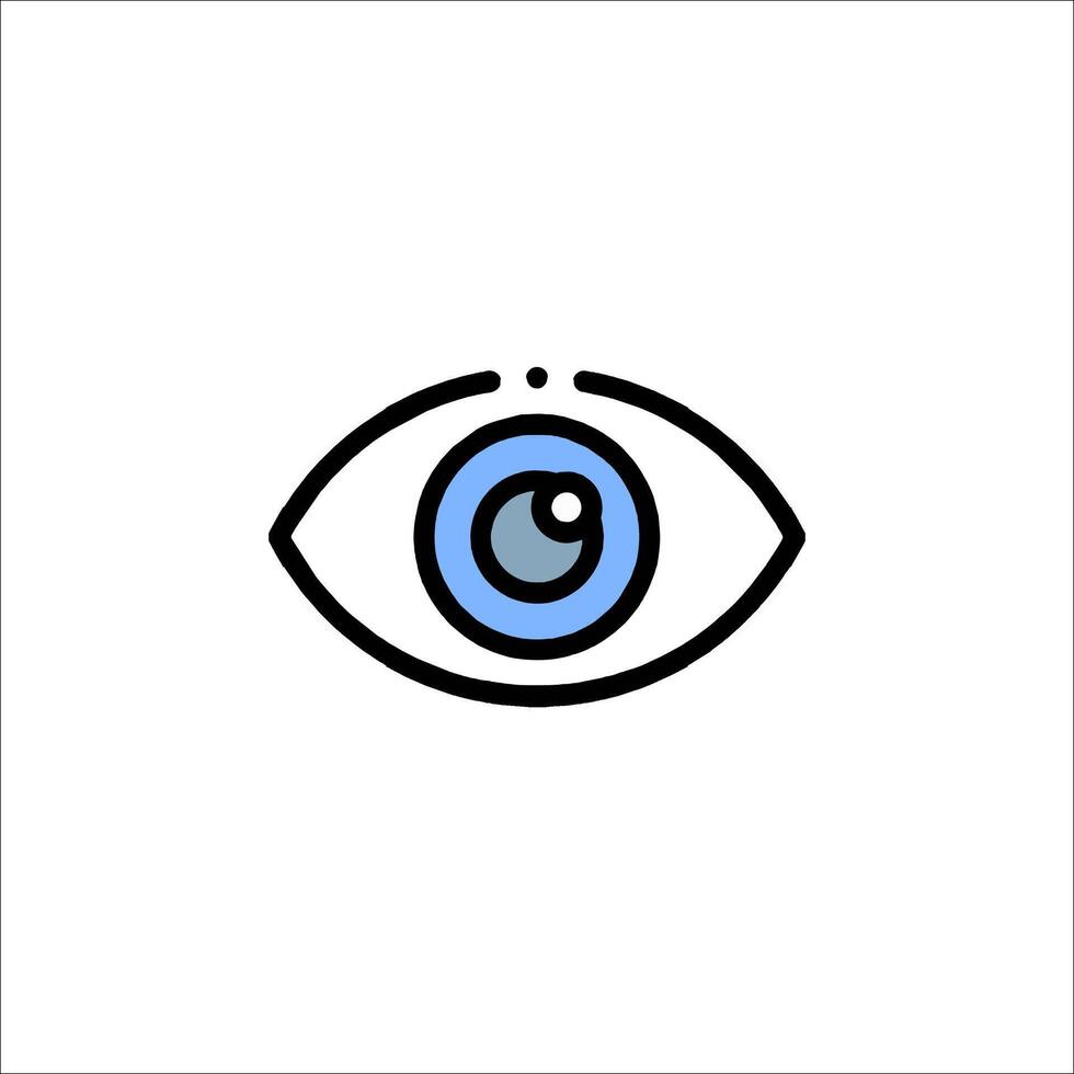 An eye icon on a white background vector