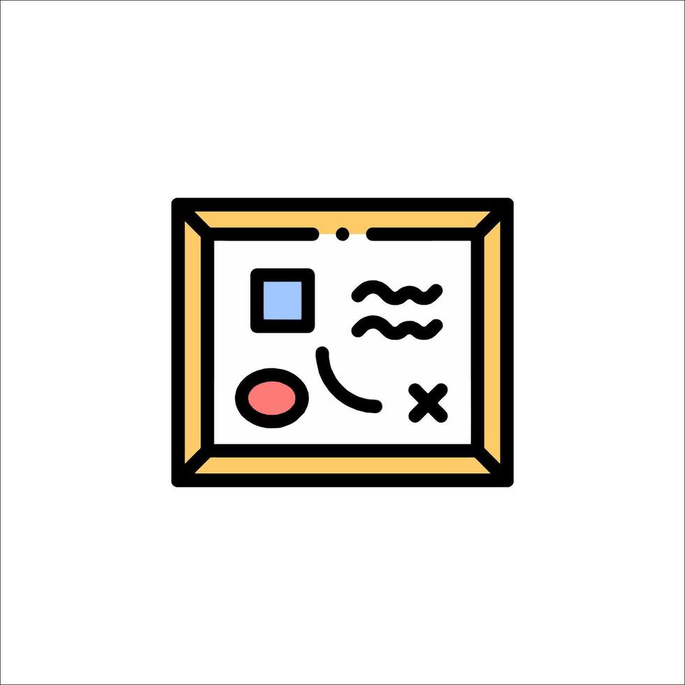 A square frame with a picture on it vector