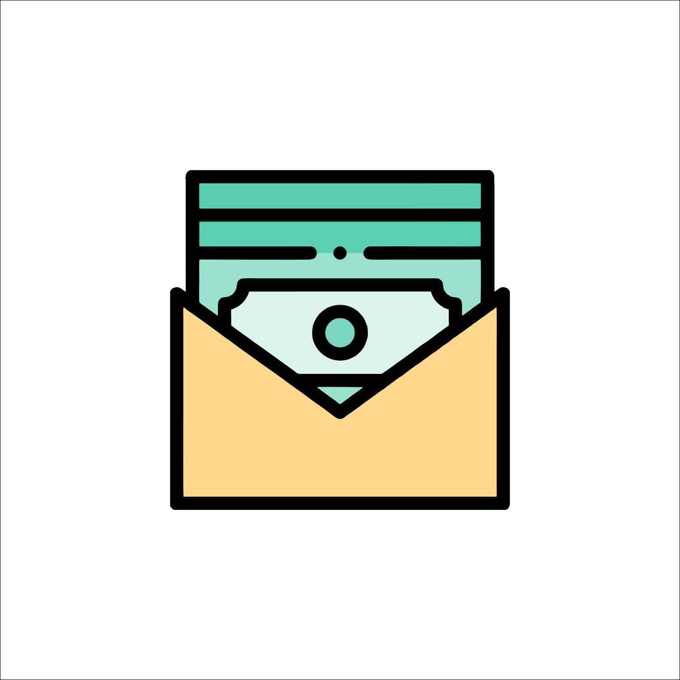 Money envelope icon illustration vector