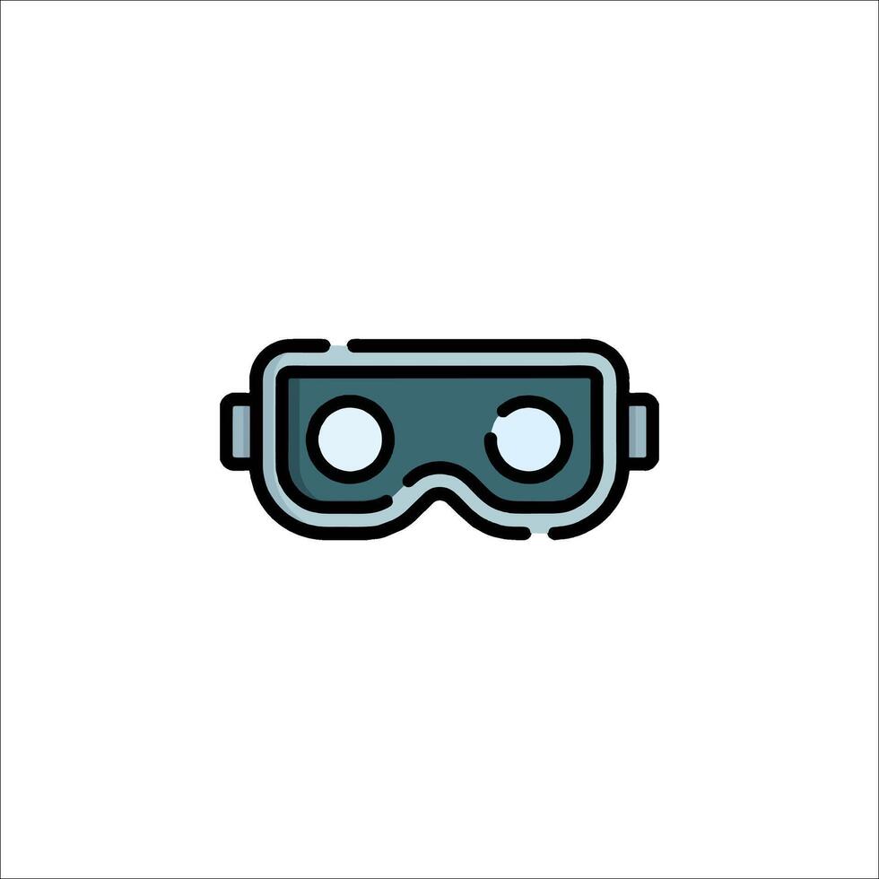 A virtual reality headset icon on a white background vector