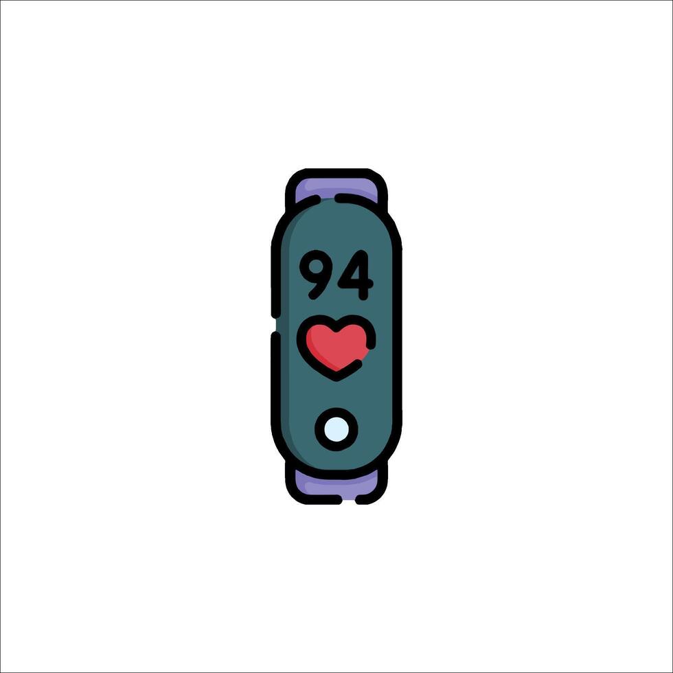 A heart monitor with the number 94 on it vector
