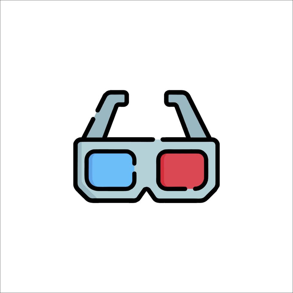 3d glasses icon illustration vector