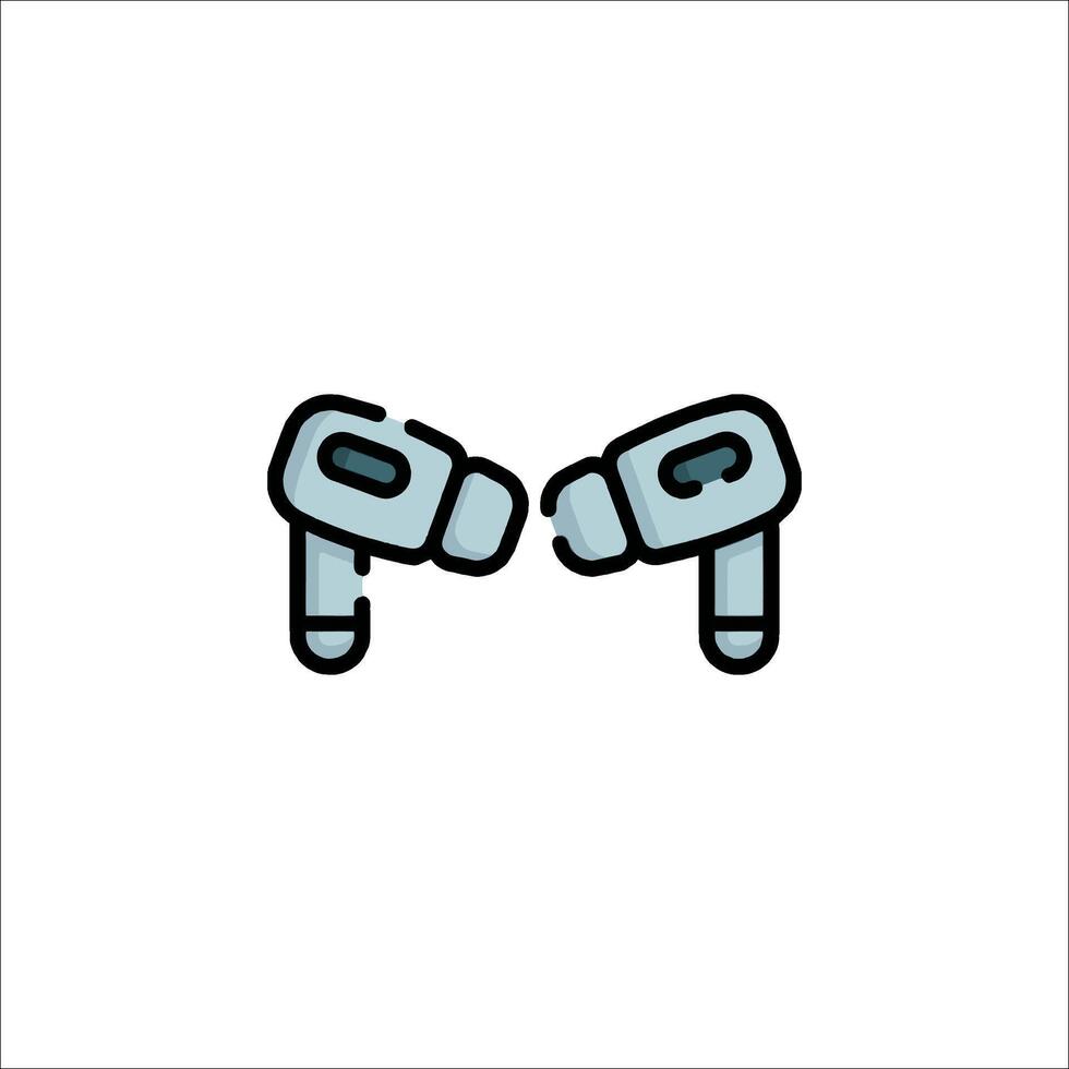 Two earphones icon on white background vector