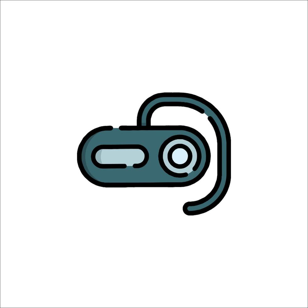 A blue and green icon of a microphone vector