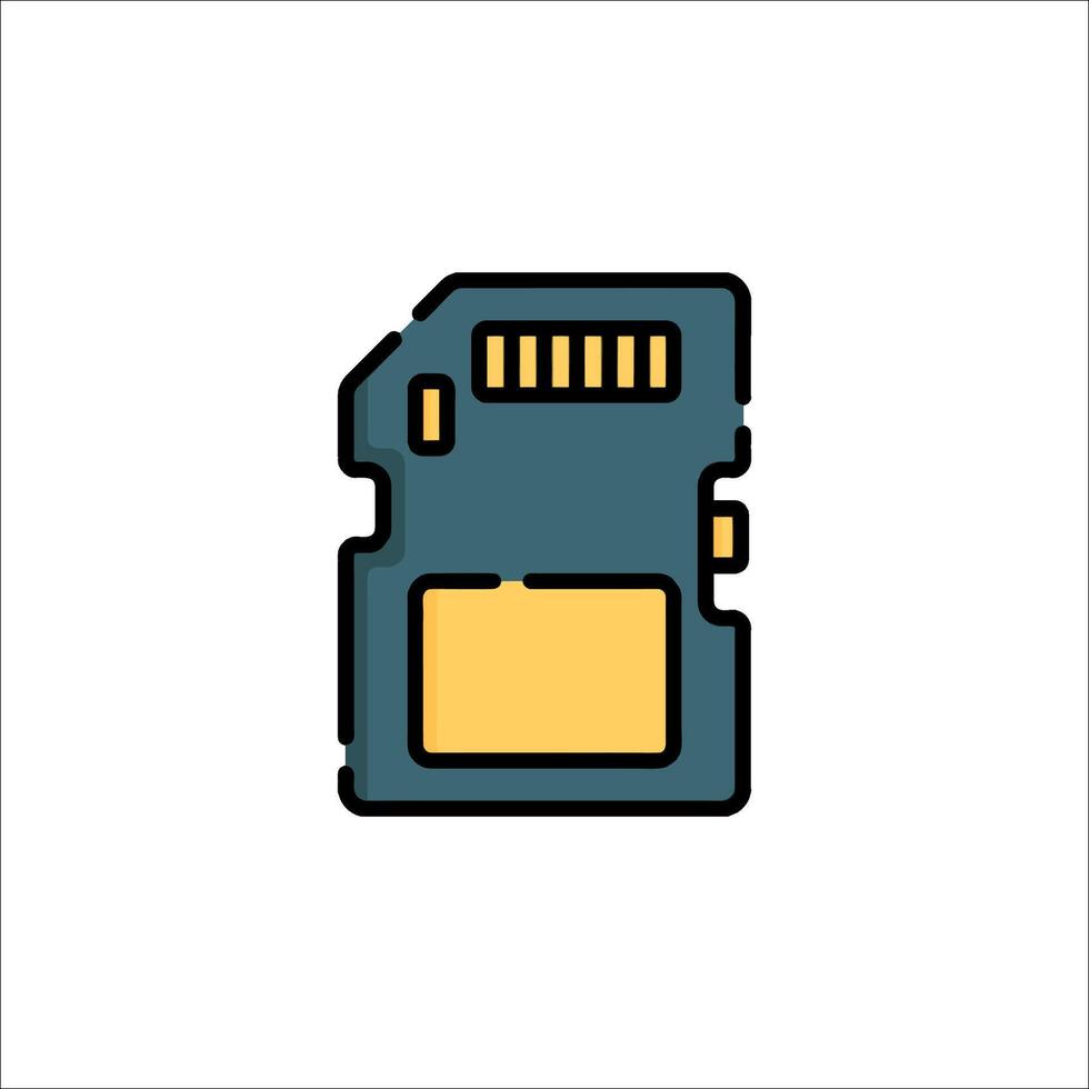 Sd card icon vector