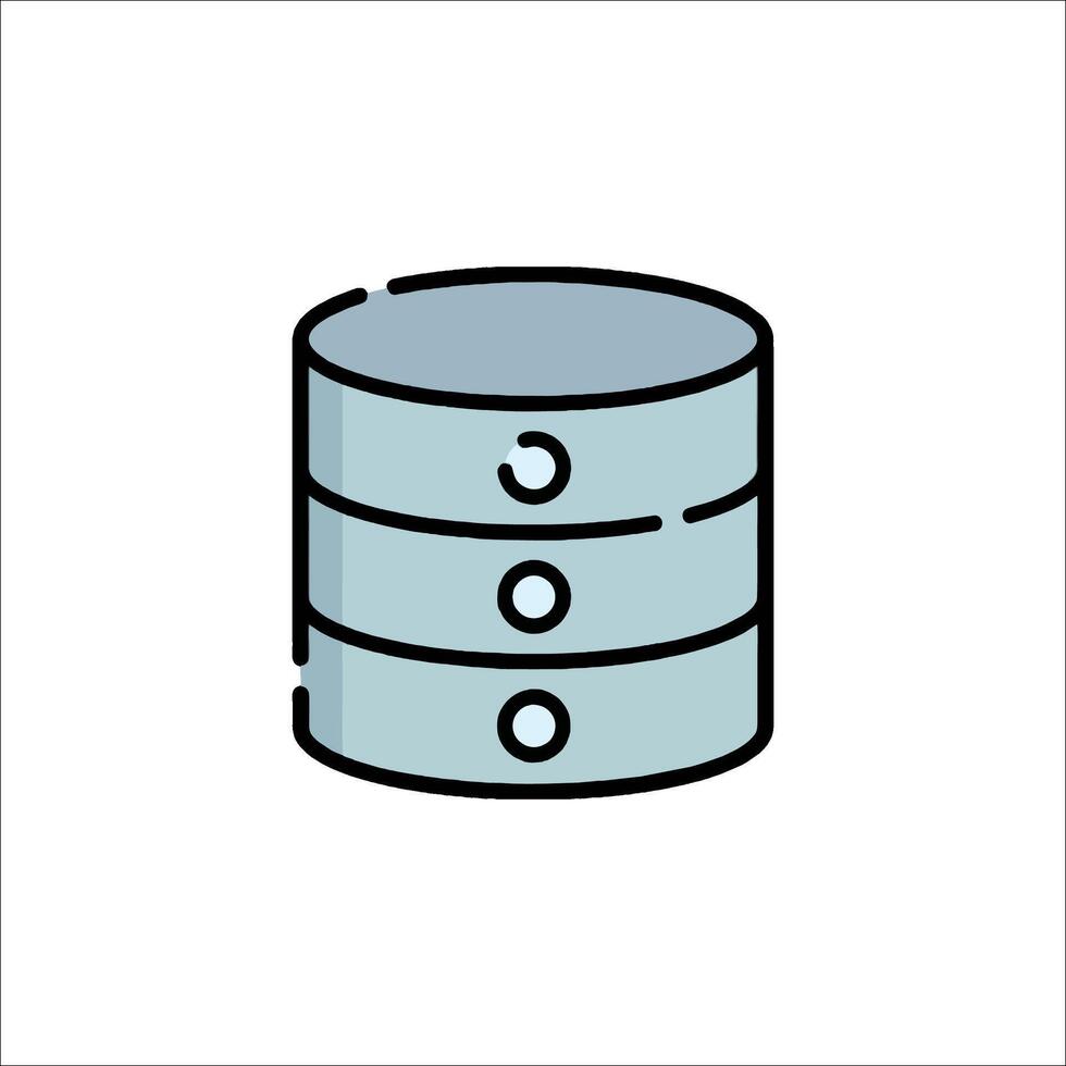 A stack of data storage containers on a white background vector