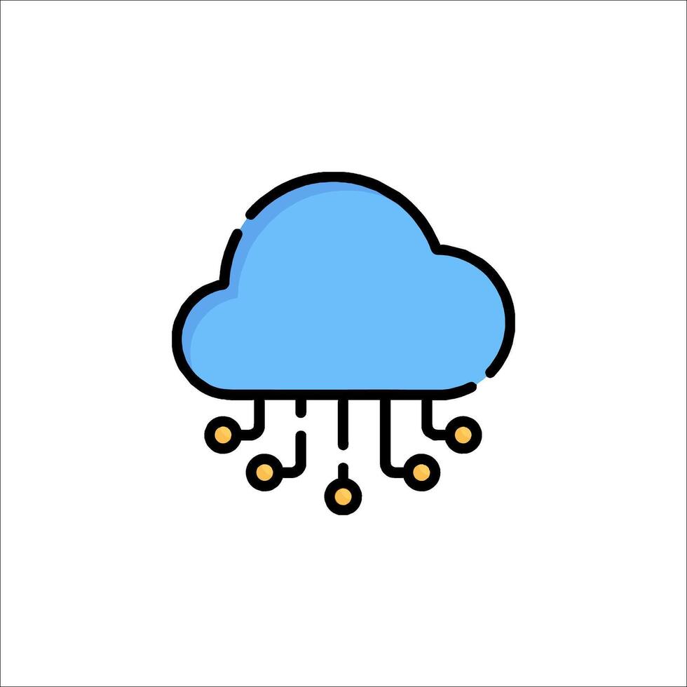Cloud computing icon illustration vector