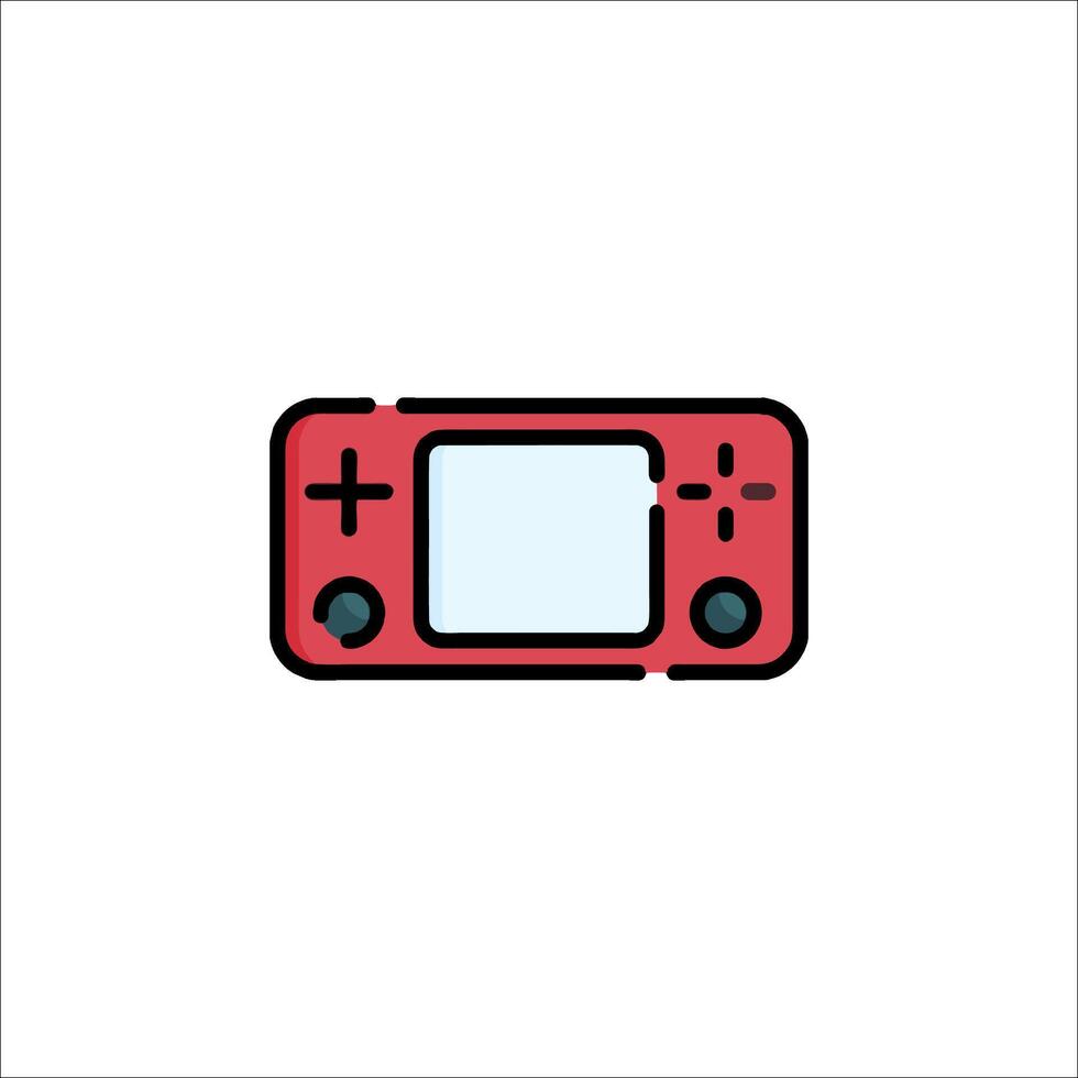 A red game console icon on a white background vector