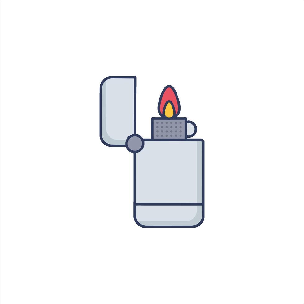 A lighter with a flame on it vector