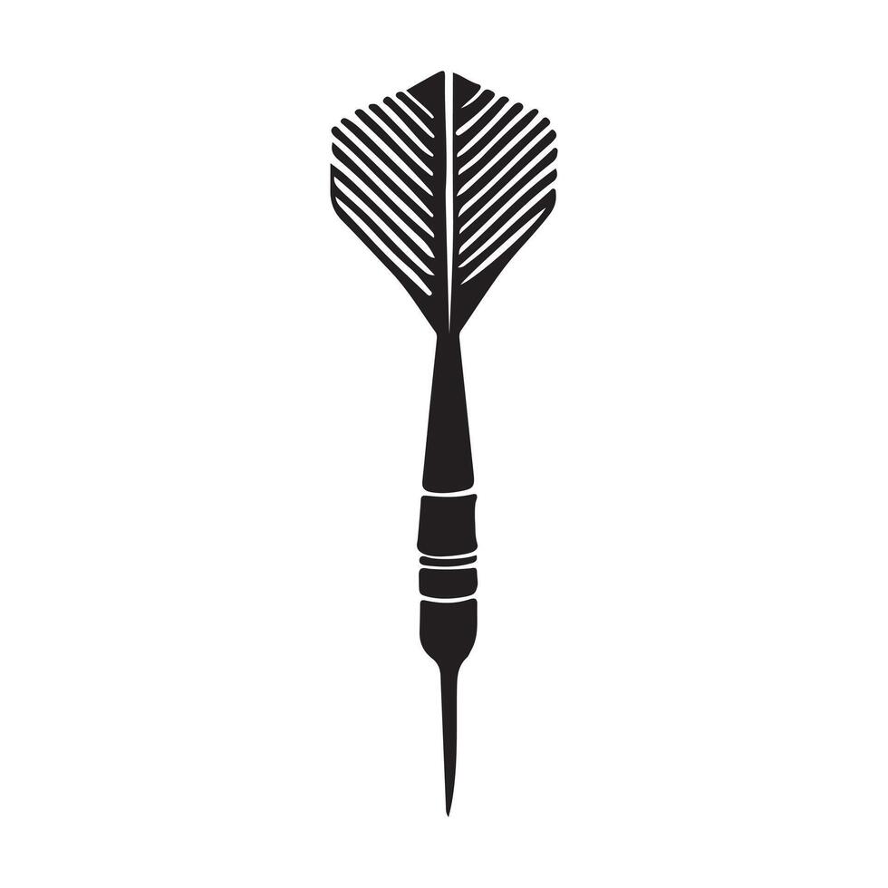 Dart Silhouette Icon for Target Games and Sports vector