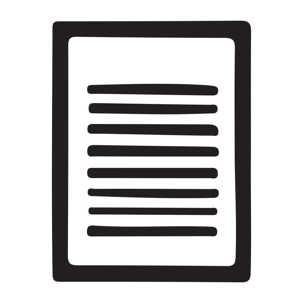 Simple Document Page Illustration for Web and Print vector