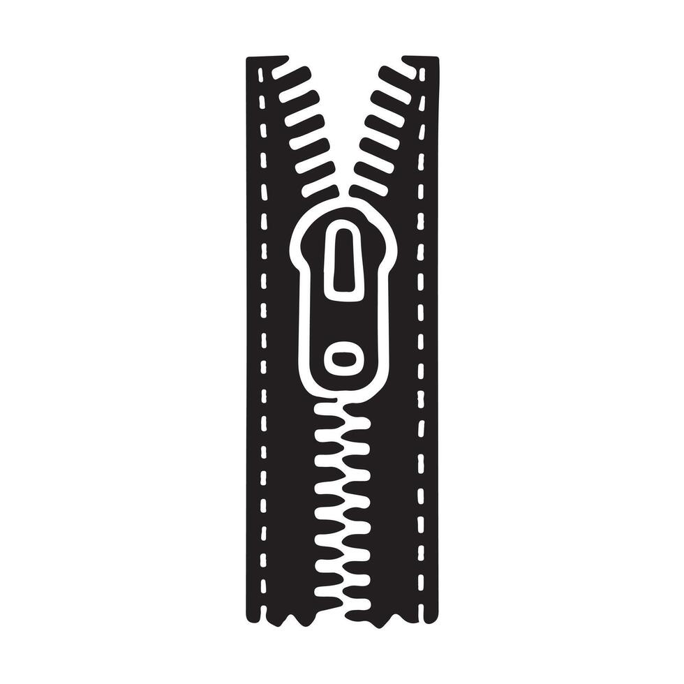 Zipper Silhouette Illustration Graphic Design vector