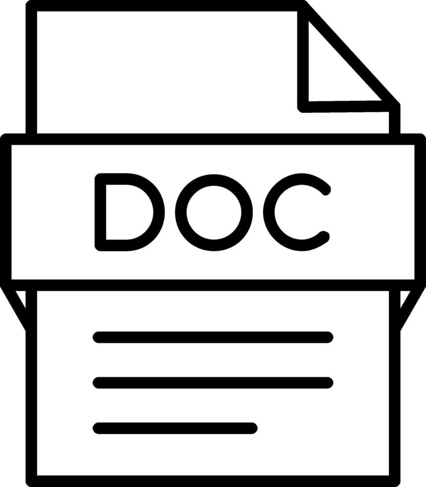 Doc File Icon Design Symbol vector