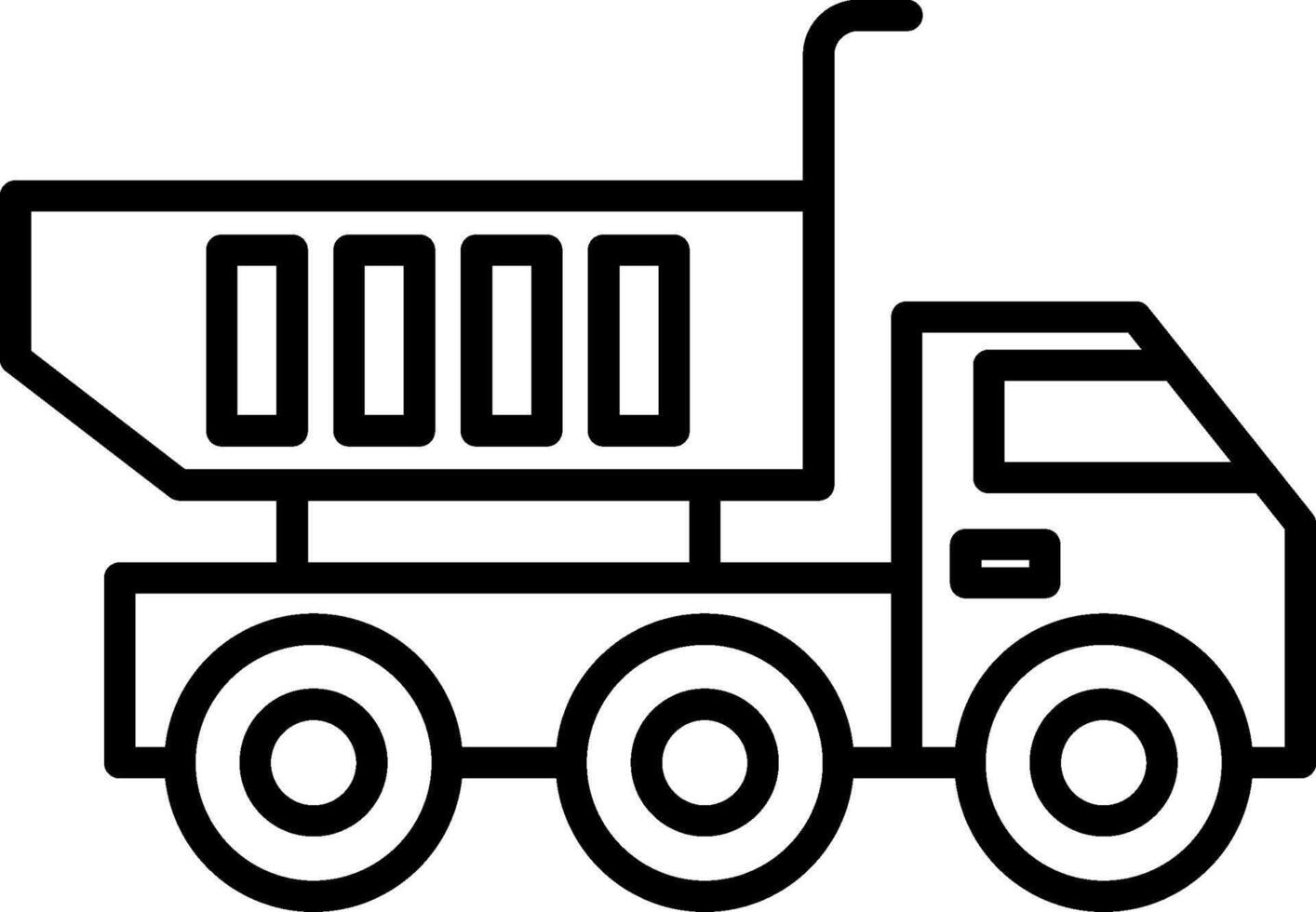Dump Truck Icon Design Symbol vector