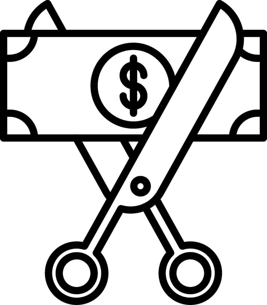 Cut Money Icon Design Symbol vector