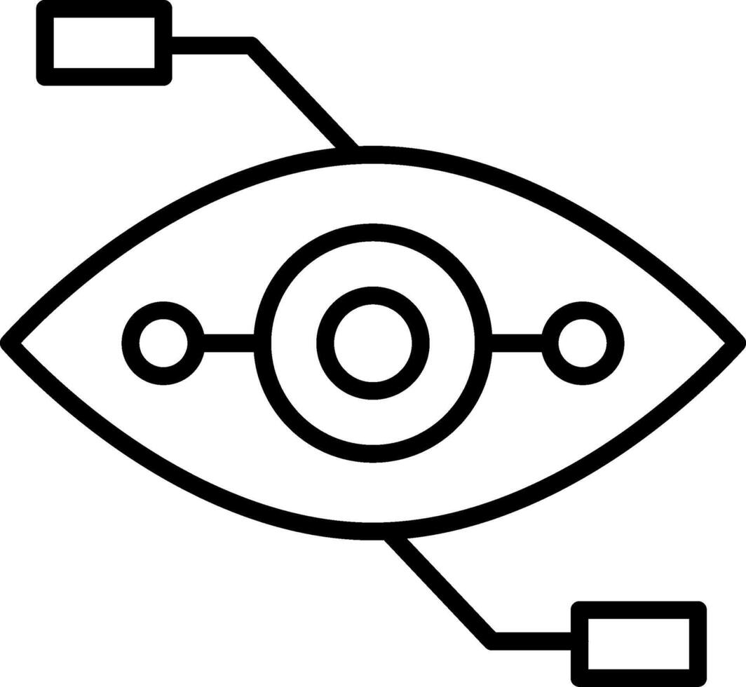Bionic Eye Icon Design Symbol vector