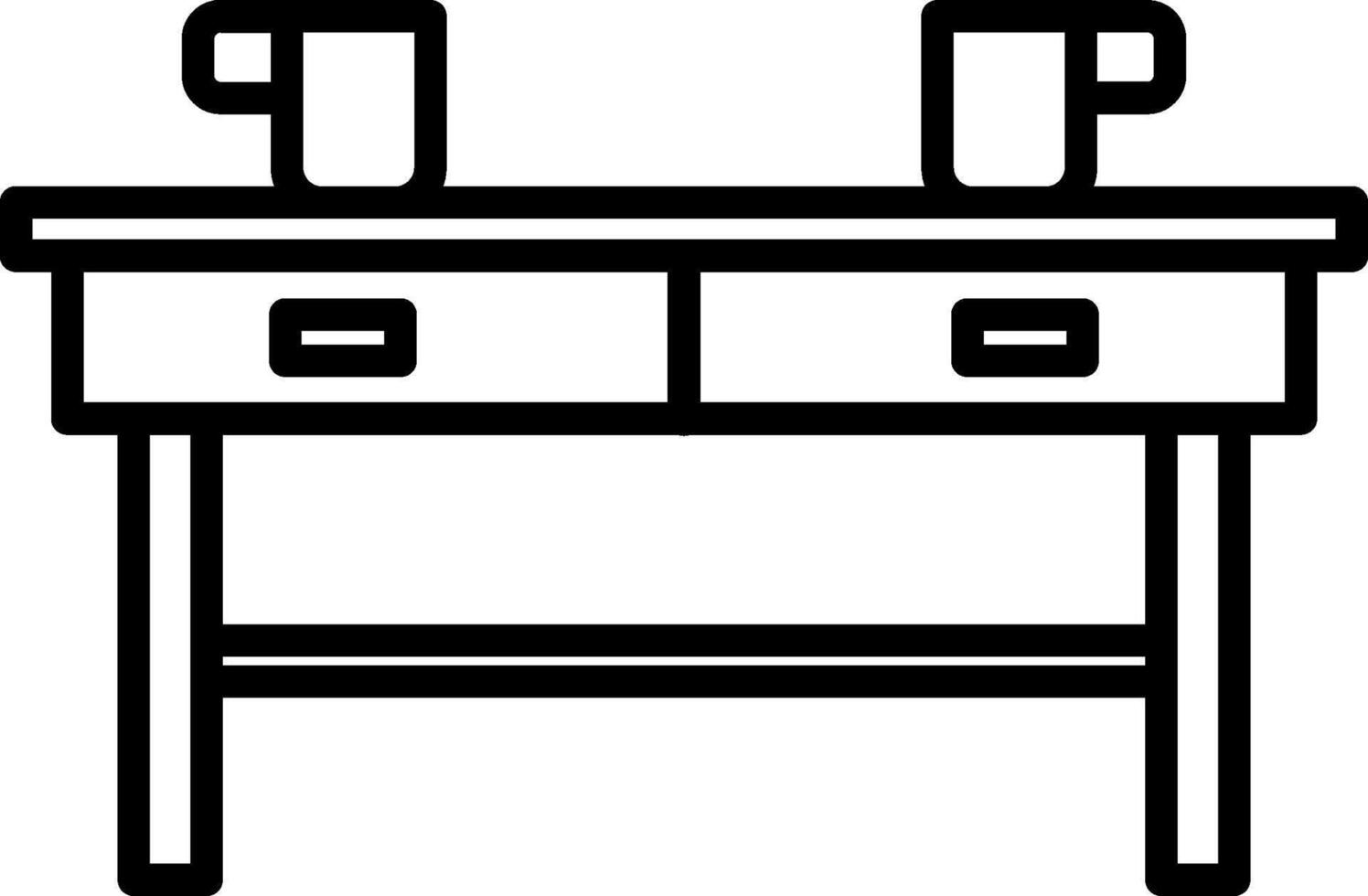 Coffee Table Icon Design Symbol vector