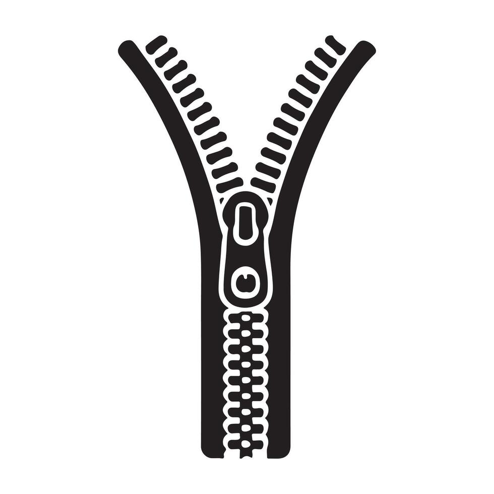 Classic Zipper Illustration for Design Projects vector