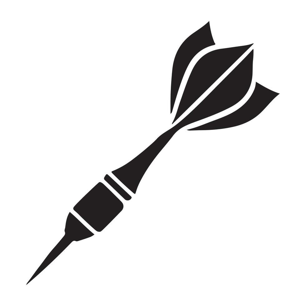 A Sleek Black Silhouette Dart for Precise Targeting vector