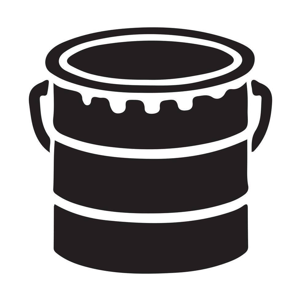 Paint Can Silhouette Illustration for Projects vector