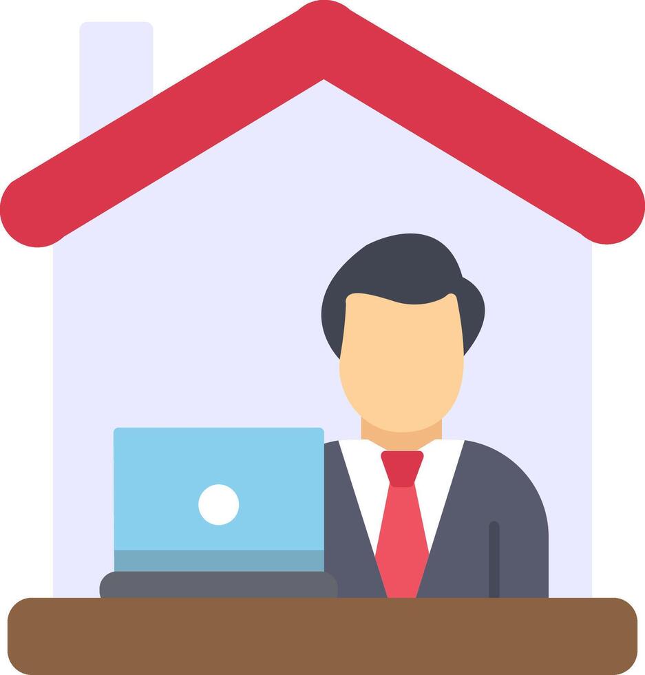 Work From Home Icon Design Symbol vector
